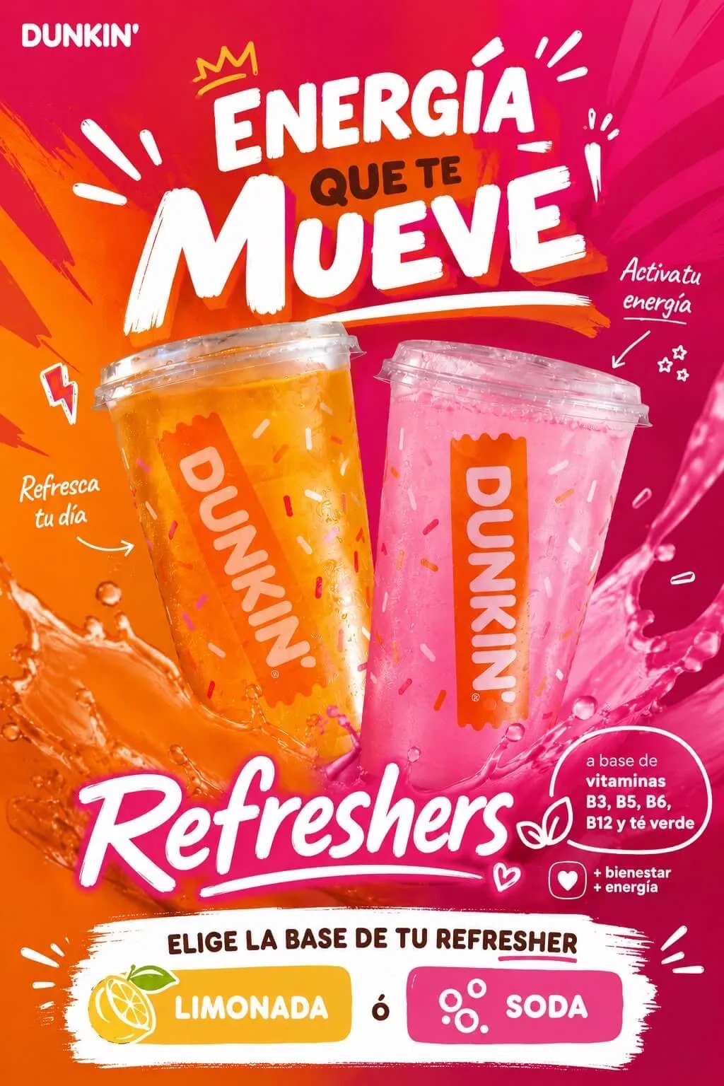 Refreshers Dunkin': energía que te mueve
